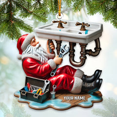 Maxcorners Santa The Repairman Home Decor Christmas Ornament, Personalized Ornament 2D Flat LM2211