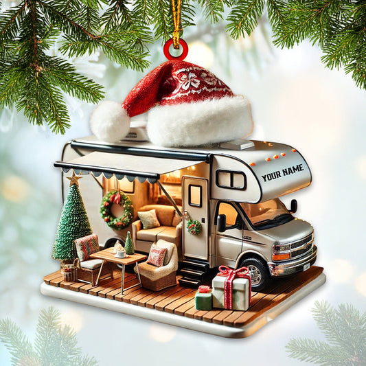 Maxcorners Camping Car Home Decor Christmas Ornament, Personalized Ornament 2D Flat LM2211