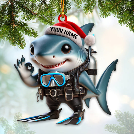 Maxcorners Shark King Home Decor Christmas Ornament, Personalized Ornament 2D Flat LM2211