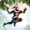 Maxcorners Custom Number Handball Santa Ornament, Christmas Gift for Handball Lover 2D Flat LM2211