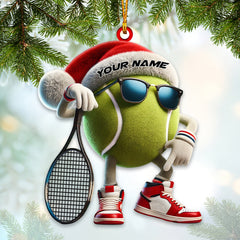 Maxcorners Tennis Ball Home Decor Christmas Ornament, Personalized Ornament 2D Flat LM2211
