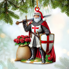 Maxcorners Santa England Christmas Home Decor Christmas Ornament, Personalized Ornament 2D Flat LM2211