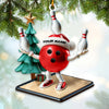 Maxcorners Custom Name Bowling Ornament, Bowling Lover Christmas Gift15 2D Flat LM2111