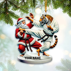 Maxcorners Karate Fighter Ornament, Personalized Ornament 2D Flat LM2211