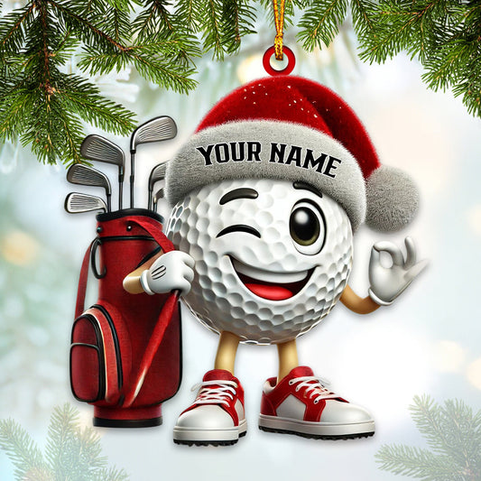 Maxcorners Golf Player Home Decor Christmas Ornament, Personalized Ornament 2D Flat LM2211