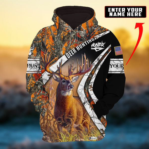 Maxcorners Premium Unique Deer Hunting Season Personalized Name 3D Shirt