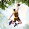 Maxcorners Custom Name and Number Basketball Ornament, Basketball Christmas Gift 2D Flat LM2111