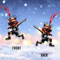 Maxcorners Custom Name and Number Basketball Ornament, Basketball Christmas Gift 2D Flat LM2111