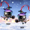 Maxcorners Custom Name Witch Ornament, Christmas Gift Ornament 2D Flat LM2111