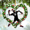 Maxcorners Custom Name and Number Handball Ornament, Christmas Gift for Handball Lover4 2D Flat LM2211