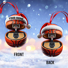 Maxcorners Basketball Court Christmas Ornament, Personalized Ornament 2D Flat LM2211