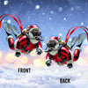 Maxcorners Custom Name Diving Santa Ornament, Dive Lover Christmas Gift 2D Flat LM2111 | Red