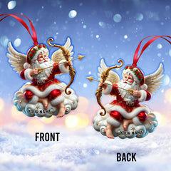Maxcorners Santa Cupid Christmas Home Decor Christmas Ornament, Personalized Ornament 2D Flat LM2211