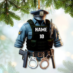Maxcorners Custom Ornament, Police Symbol Ornament, Christmas Decor 2D Flat LM2211