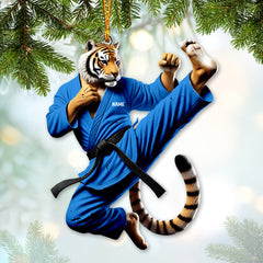 Maxcorners Custom Ornament, Tiger Judo Ornament, Christmas Decor 2D Flat LM2211