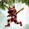Maxcorners Custom Name and Number Basketball Ornament, Basketball Christmas Gift 2D Flat LM2111