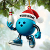 Maxcorners Custom Name Bowling Ornament, Christmas Gift for Bowling Lover15 2D Flat LM2111