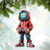 Maxcorners Custom Name Gamer Ornament, Game Lover Christmas Gift1 2D Flat LM2111