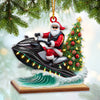 Maxcorners Custom Name Santa Jet Ski Ornament, Christmas Gift Decoration 2D Flat LM2111