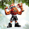 Maxcorners Custom Name Basketball Ornament, Basketball Lover Christmas Gift 2D Flat LM2111