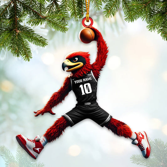 Maxcorners Custom Name Basketball Ornament, Basketball Christmas Gift 2D Flat LM2211