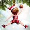 Maxcorners Custom Name Basketball Ornament, Basketball Lover Christmas Gift2 2D Flat LM2111