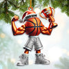 Maxcorners Custom Name Basketball Ornament, Basketball Lover Christmas Gift 2D Flat LM2111