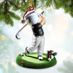 Maxcorners Custom Name Golf Ornament, Golf Lover Christmas Gift4 2D Flat LM2111