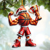 Maxcorners Custom Name Basketball Ornament, Basketball Lover Christmas Gift4 2D Flat LM2111