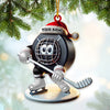 Maxcorners Custom Name Ice Hockey Ornament, Ice Hockey Christmas Gift 2D Flat LM2211
