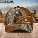 Maxcorners Hunting Premium Brown Pattern ( Multi Animal Option ) Personalized Hats