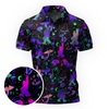 Maxcorners Psychedelic Bigfoot Night Golf Polo Shirt