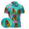 Maxcorners Tropical Bigfoot Beer Run Golf Polo Shirt