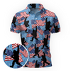 Maxcorners Sasquatch Freedom Stomp Golf Polo Shirt