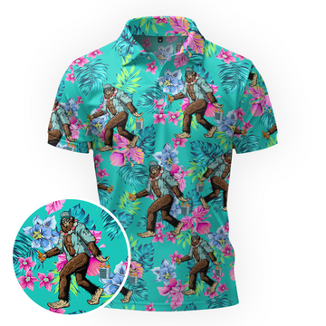 Maxcorners Bigfoot’s Beer Party Mode Golf Polo Shirt