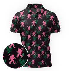 Maxcorners Pink Tropic Afterdark Golf Polo Shirt