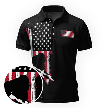 Maxcorners Bigfoot Goes Soldier Golf Polo Shirt