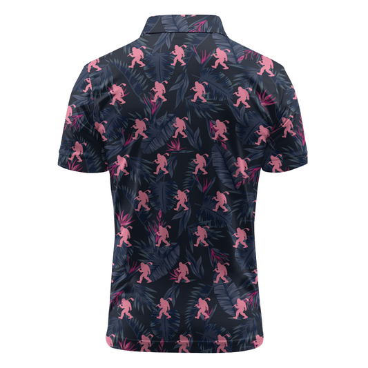 Maxcorners Dark Tropic Silhouette Golf Polo Shirt