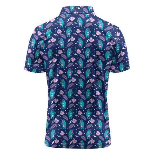 Maxcorners Midnight Party Golfer Golf Polo Shirt