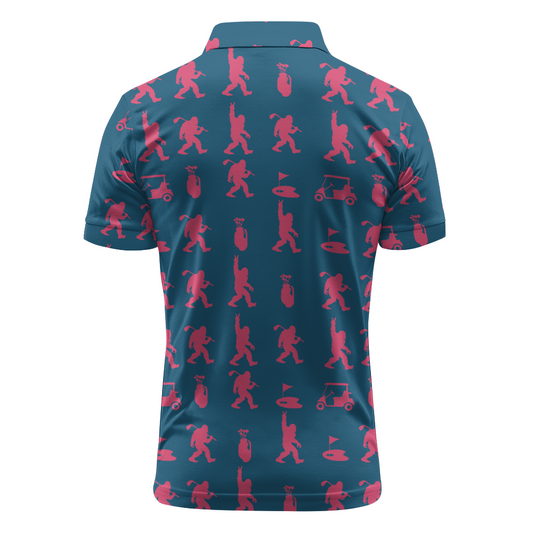 Maxcorners Pink Fairway Icons Golf Polo Shirt