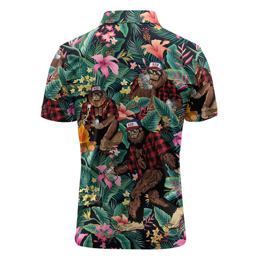 Maxcorners Bigfoot’s Tropical Beer Retreat Golf Polo Shirt