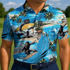 Maxcorners Bigfoot Catches Gnarly Waves Golf Polo Shirt