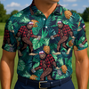 Maxcorners Pineapple Bigfoot Jungle Vibes Golf Polo Shirt