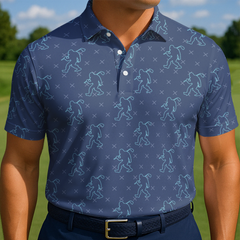 Maxcorners Stealth Walker Grid Golf Polo Shirt