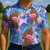 Maxcorners Pink Floatie, Big Mystery Golf Polo Shirt
