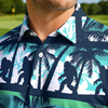 Maxcorners Bigfoot Beach Party Vibes Golf Polo Shirt