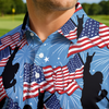 Maxcorners Sasquatch Freedom Stomp Golf Polo Shirt