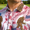 Maxcorners Bigfoot’s Floral Freedom Golf Polo Shirt