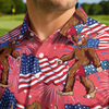 Maxcorners Patriot Sasquatch Mode Golf Polo Shirt