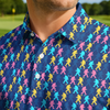 Maxcorners On Repeat - Neon Crowd Golf Polo Shirt